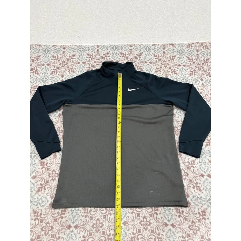 Nike Golf Dri-FIT 1/4 Zip Pullover Mens Large Blue Grey Performance Sweatshirt